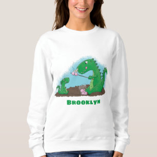 Sweatshirt Baguettes mignonnes grillant des marshmallows dess
