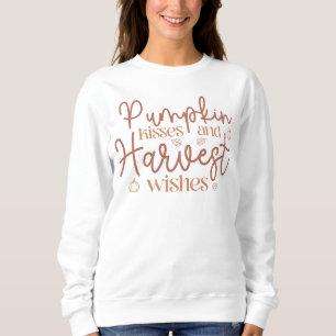 Sweatshirt Baisers citrouilles et souhaits de récolte