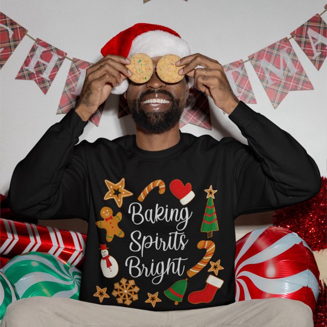 Sweatshirt Baking Spirits Bright Gingerbread Noël Cookie (Créateur téléchargé)