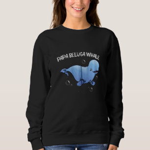 Sweatshirt Baleine Beluga Cool Pour Hommes Papa Orque Baleine