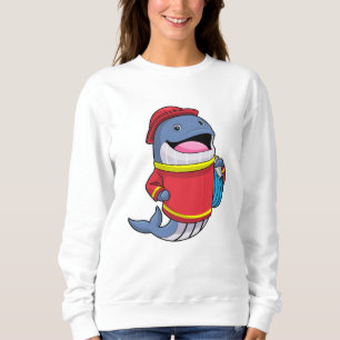 Sweatshirt Baleine comme pompier avec tuyau