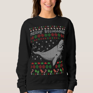 Sweatshirt Baleine de Beluga Laid Cadeaux de Noël. Baleines