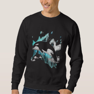 Sweatshirt Baleine tueuse Océan natation Cool Animal Créature