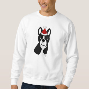 Sweatshirt Bande dessinée de Noël de Boston Terrier