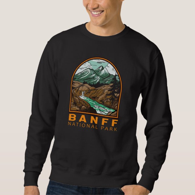 Sweatshirt Banff National Park Canada Travel Vintage (Devant)
