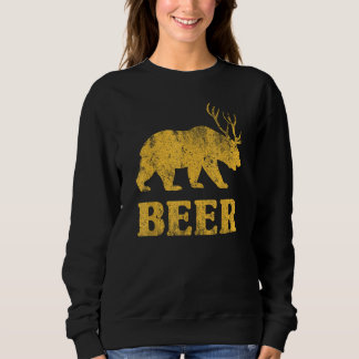 Sweatshirt Bär+Hirsch Bier Funny