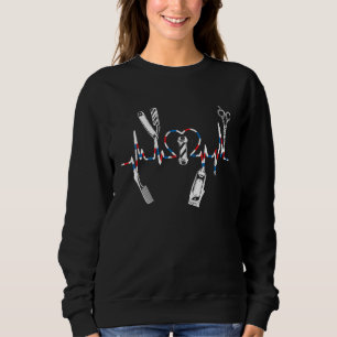 Sweatshirt Barbiers Ciseaux de Pole Clippers à cheveux Retro 