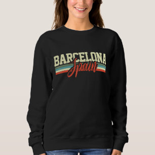 Sweatshirt Barcelone Espagne Rétro