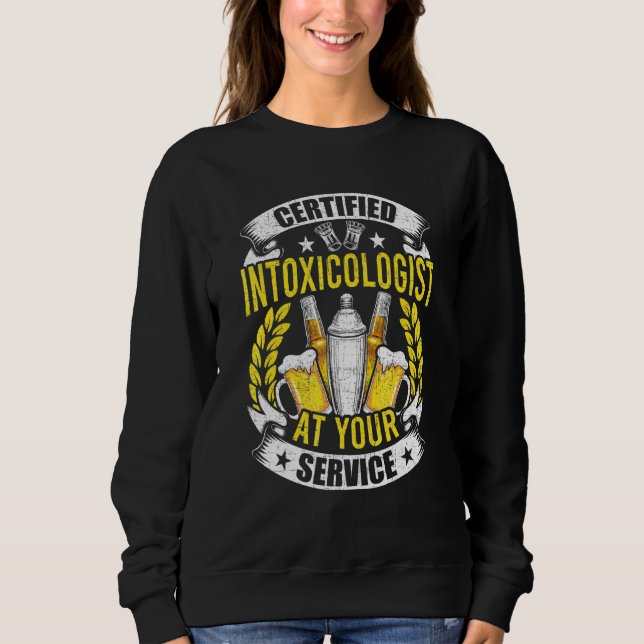 Sweatshirt Barman toxicologue (Devant)