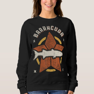 Sweatshirt Barracuda Poisson Vintage Rétro Classique Animal