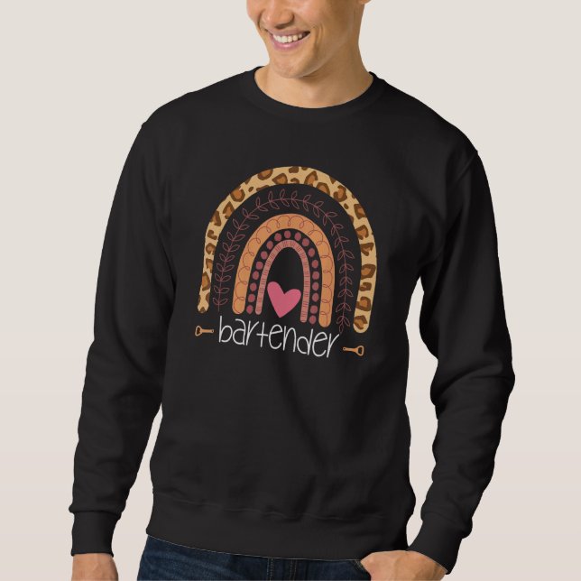 Sweatshirt Bartender Rainbow Boho (Devant)