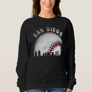 Sweatshirt Baseball de ville de la skyline de San Diego vinta
