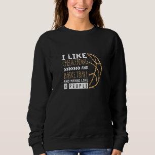 Sweatshirt Basketball Cheer Girl Leopard Motif Femmes Cheerl