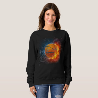 Sweatshirt Basketball en flammes orange, NBA Basketball Sport
