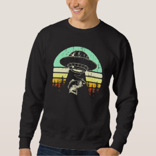 Sweatshirt Basse Poisson Alien Enlèvement Pêche Ufo Spacilial