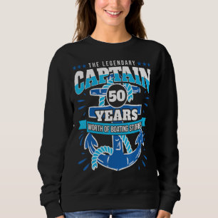 Sweatshirt Bateau 50e anniversaire Croisière 50 ans Capitaine