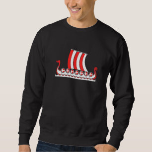 Sweatshirt Bateau dragon de navire Viking Danemark  Drapeau d