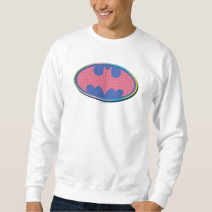 Sweatshirt Batman Logo Pink Polka Dot