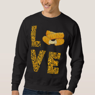 Sweatshirt Bâtons Mozzarella Leopard Love Cheese Sticks Alime