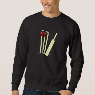 Sweatshirt Batte De Cricket, Balle, Boules, Pompes Éliminer L