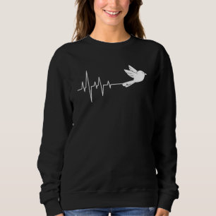 Sweatshirt Battement de cœur du pigeon blanc