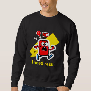 Sweatshirt Batterie amusante : quand l'énergie s'éteint