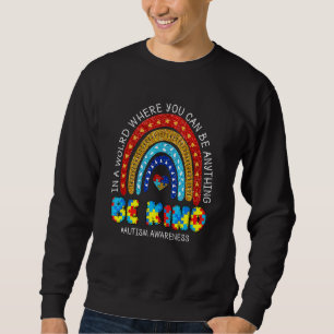 Sweatshirt Be Kind Sensibilisation sur l'autisme Leopard Rain