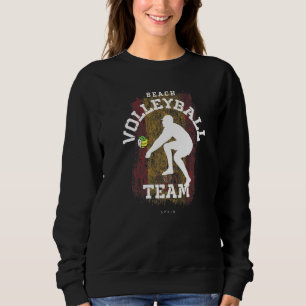 Sweatshirt Beach Volleyball Espagne Drapeau Love Volleyball J