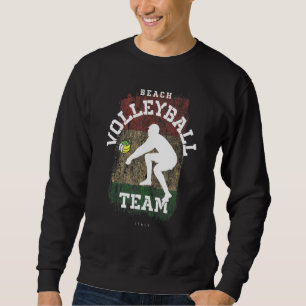 Sweatshirt Beach Volleyball Italie Drapeau Love Volleyball Jo