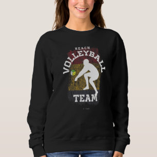 Sweatshirt Beach Volleyball Tchad Drapeau Love Volleyball Jou