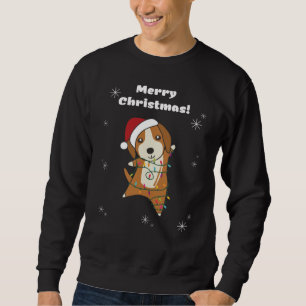 Sweatshirt Beagle Joyeux Noël Animaux d'hiver Chien