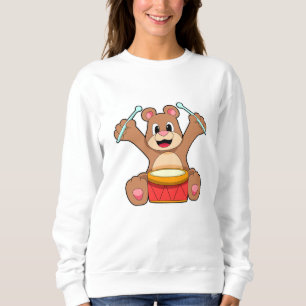 Sweatshirt Bear at Music with Drum