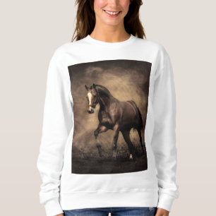 Sweatshirt Beau oreiller à lancer de cheval brun