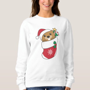Sweatshirt Beaver Noël Neige Hiver Animaux Castor