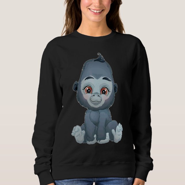 Sweatshirt Bébé gorille sucré (Devant)