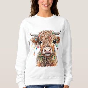 Sweatshirt Bébé Highland Vache Noël