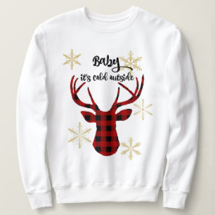 Sweatshirt Bébé il fait froid à l'extérieur du bison plaid ce