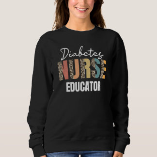 Sweatshirt Belle infirmière éducatrice en diabète Motif léopa