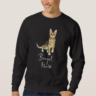 Sweatshirt Bengale Maman mignonne Chat Mère Kitty Fille Benga