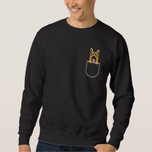 Sweatshirt Berger Allemand Dans La Poche Du Sein