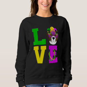 Sweatshirt Bernard Dog I Love Mardi Gras Costume Amoureux des