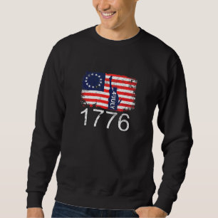 Sweatshirt Betsy Ross 4 juillet Drapeau américain 1776 Retro