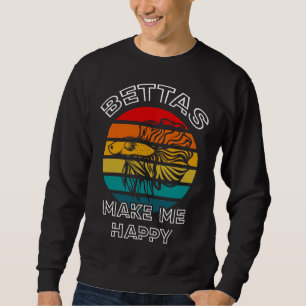 Sweatshirt Betta Siamese Poisson Fighter Me Rendre Heureux Re