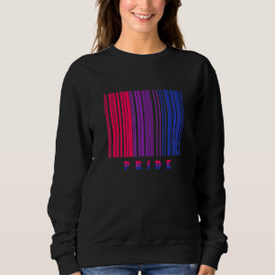 Sweatshirt Bi Pride Code Barre Bisexuel Drapeau Lgbtq Mois Al
