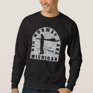Sweatshirt Big Norway Lake Ice Fishing Michigan