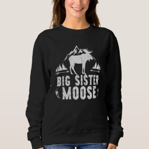 Sweatshirt Big Soeur Moose Matching Famille Camping Randonnée