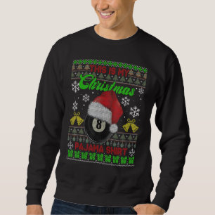 Sweatshirt Billiard Pool C'est mon pyjama de Noël Ugly Xma