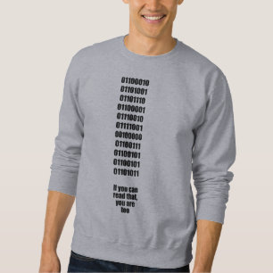 Sweatshirt binaire d'adulte de geek