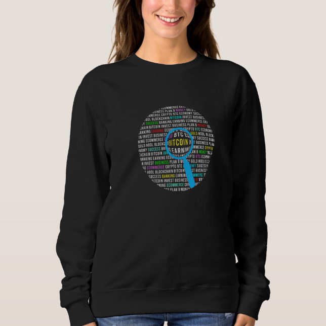 Sweatshirt Bitcoin Btc Coin Crypto Trader (Devant)