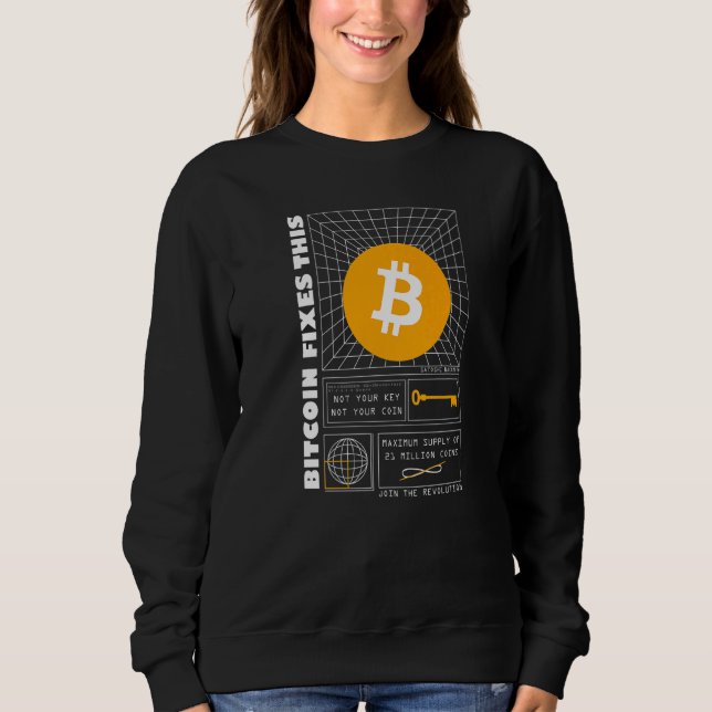Sweatshirt Bitcoin Corrige Cette Hyperbitcoïnisation Futurist (Devant)